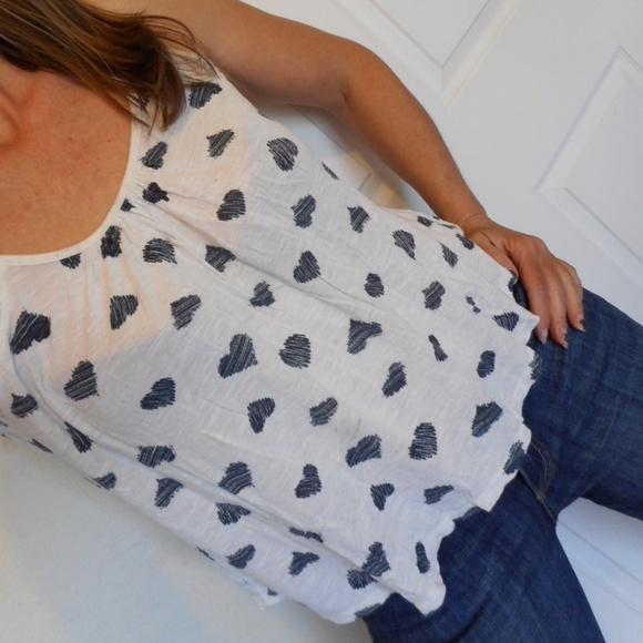 Robin's Nest Maternity Top Heart Print Tank Size M - Picture 2 of 8